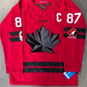 Team Canada Winter Olympics Crosby #87 Jersey Bauer Red